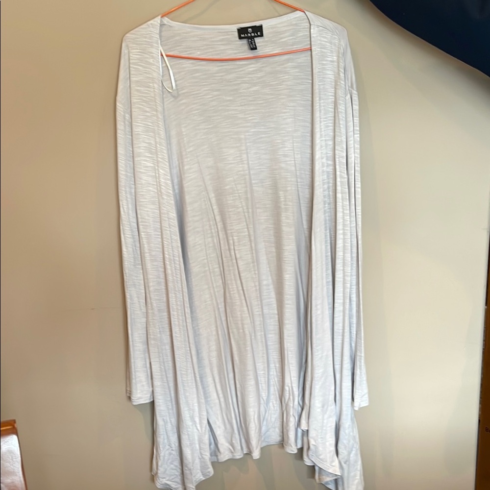 Elegant White Open Front Cardigan